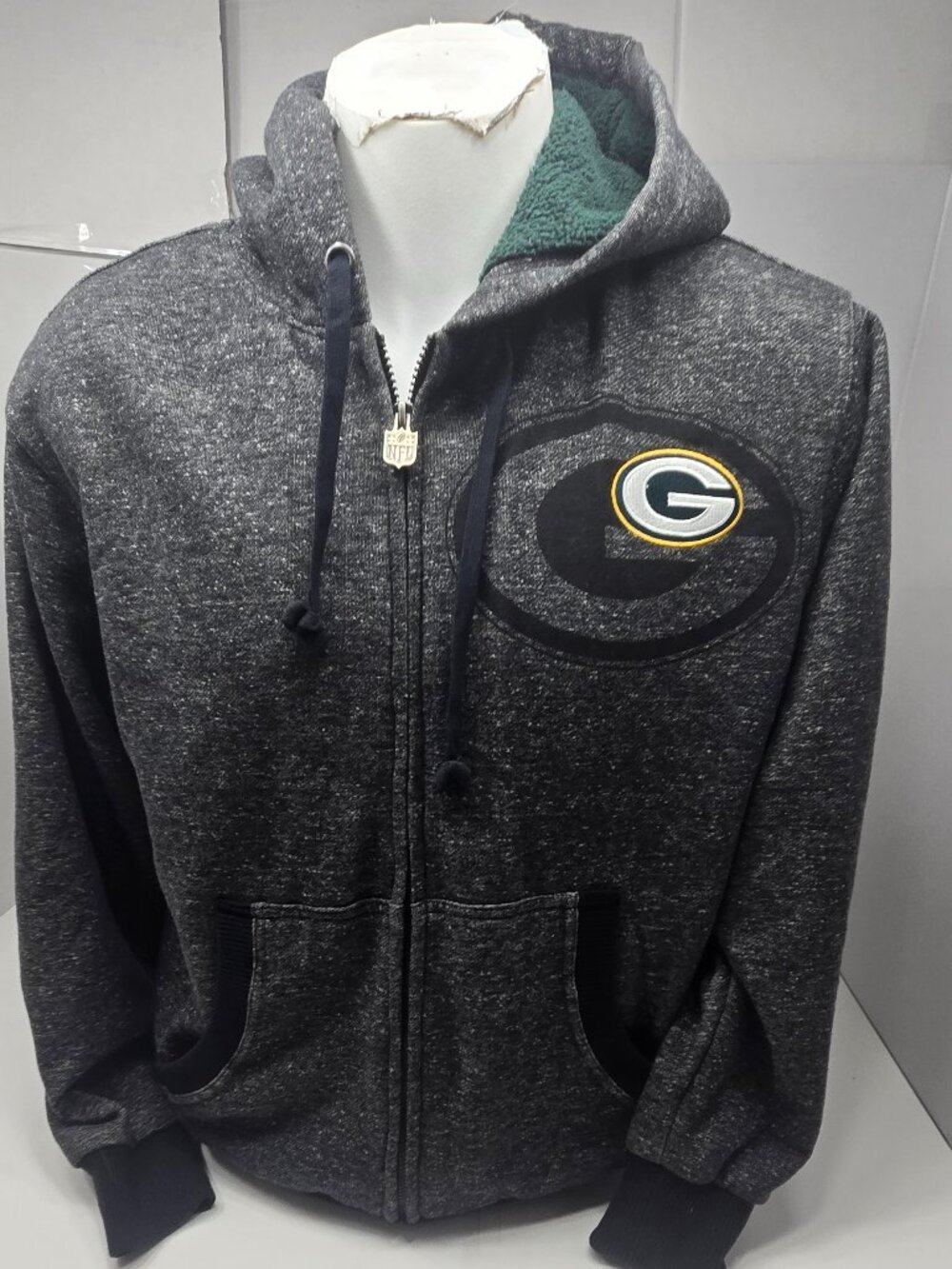 Green Bay Packers NFL Pro Line Sherpa Winter Jacket Hoodie